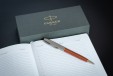 Ручка шариковая Parker Sonnet Sand Blasted Metal&Orange Lacquer