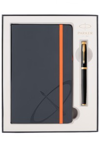 Набор Parker IM Black GT (ручка роллер + блокнот)