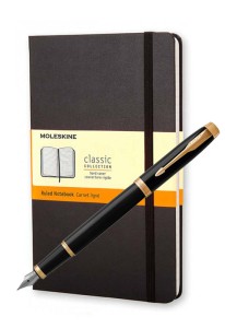 Перьевая ручка Parker IM Metal Black GT Moleskine