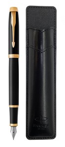 Набор Parker IM Black GT (перьевая ручка + чехол)