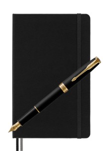 Перьевая Ручка Parker Sonnet Matte Black Gt Moleskine