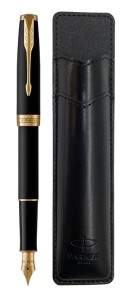 Набор Parker Sonnet Black GT (перьевая ручка + чехол)