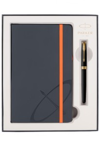 Набор Parker Sonnet Black GT (перьевая ручка + блокнот)