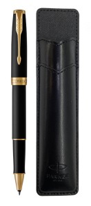 Набор Parker Sonnet Black GT (ручка роллер + чехол)